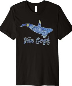 Orca Van Gogh Starry Night Art Van Gogh Painting Whale Premium T-Shirt