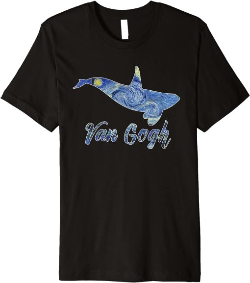 Orca Van Gogh Starry Night Art Van Gogh Painting Whale Premium T-Shirt