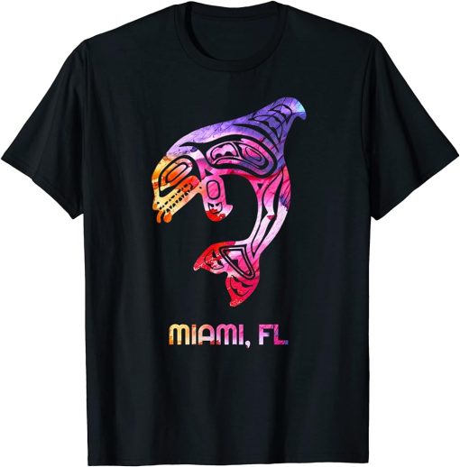 Tribal Miami Orca Killer Whale Native American T-Shirt