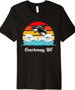 Vintage Courtenay BC Distressed Orca Killer Whale Art Premium T-Shirt