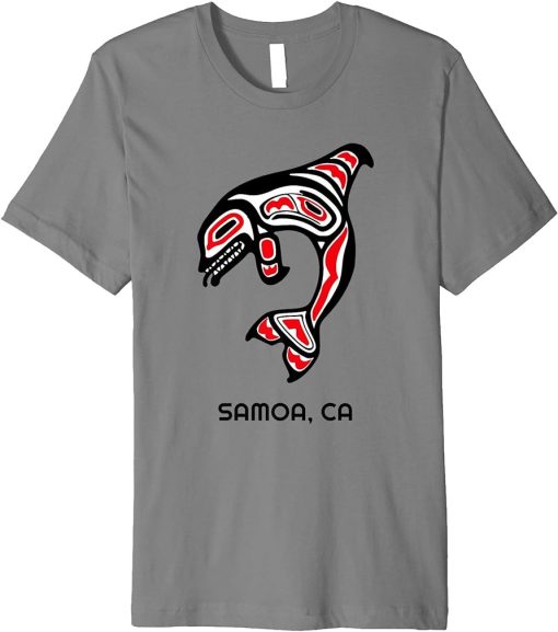 Samoa, California CA Native American Orca Killer Whales Gift Premium T-Shirt