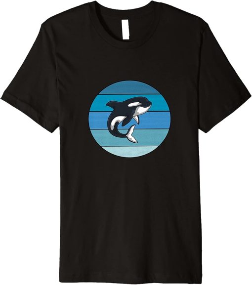 Save The Whales Killer Whale Orca Smart Dolphin Retro Orca Premium T-Shirt